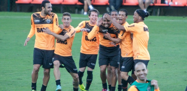 Jogadores mostram descontração em treino às vésperas de decisão na Libertadores - Bruno Cantini/site oficial do Atlético-MG