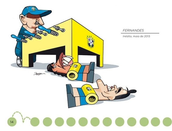Charge de Fernandes faz humor com trabalho de Luiz Felipe Scolari à frente da seleção brasileira: Ronaldinho e Kaká descartados - Reprodução