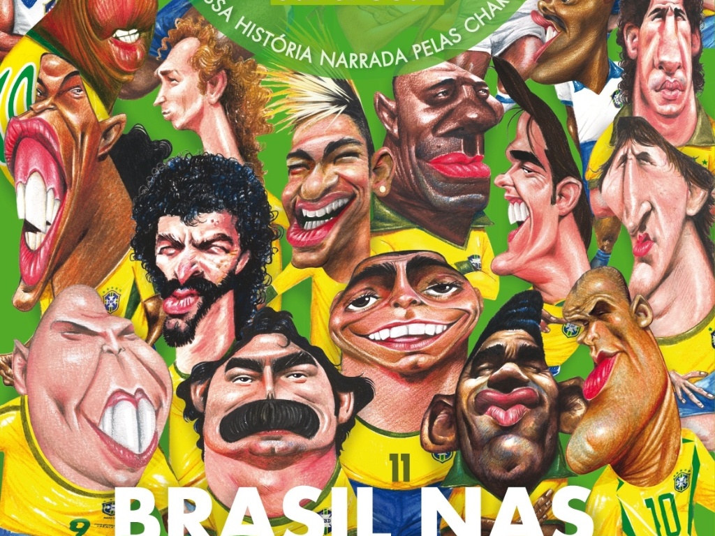 Livro conta história do Brasil nas Copas através de gigantes das charges - Reprodução