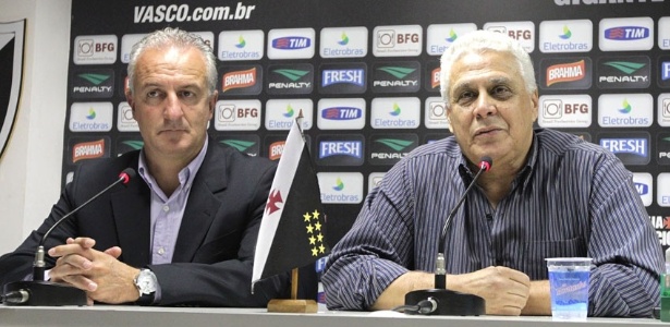 Dorival Júnior concede entrevista coletiva ao lado do presidente Roberto Dinamite - Marcelo Sadio/ site oficial do Vasco