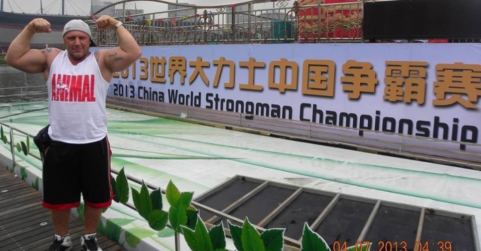 Marcos Ferrari participou de evento de strongman em Zhang Zhou, na China, entre os melhores do mundo