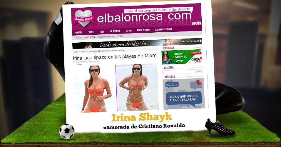 Irina Shayk - namorada de Cristiano Ronaldo - Arte/UOL