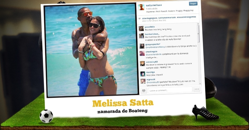 Melissa Satta - namorada de Boateng - Arte/UOL - Reprodução/Instagram