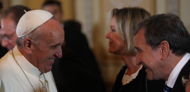 Papa Francisco encontra Carlos Alberto Parreira no Rio de Janeiro