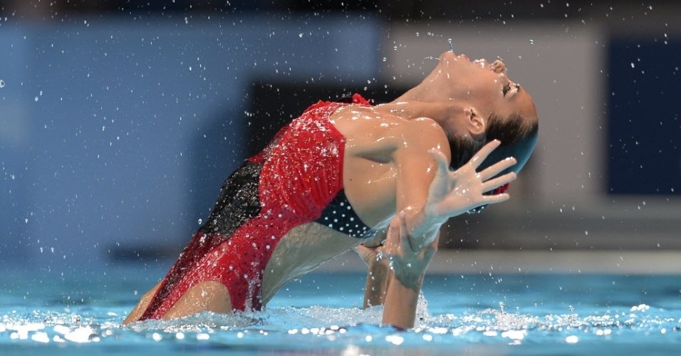 Ona Carbonell compete no nado sincronizado no Mundial de Esportes Aquáticos