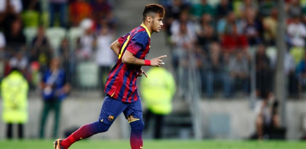 Neymar estreou como jogador do Barcelona em amistoso na Polônia - REUTERS/Kacper Pempel