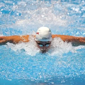 2.ago.2013 - Thiago Pereira nada as eliminatórias dos 100 m borboleta; ele avançou - Satiro Sodré/Divulgação CBDA