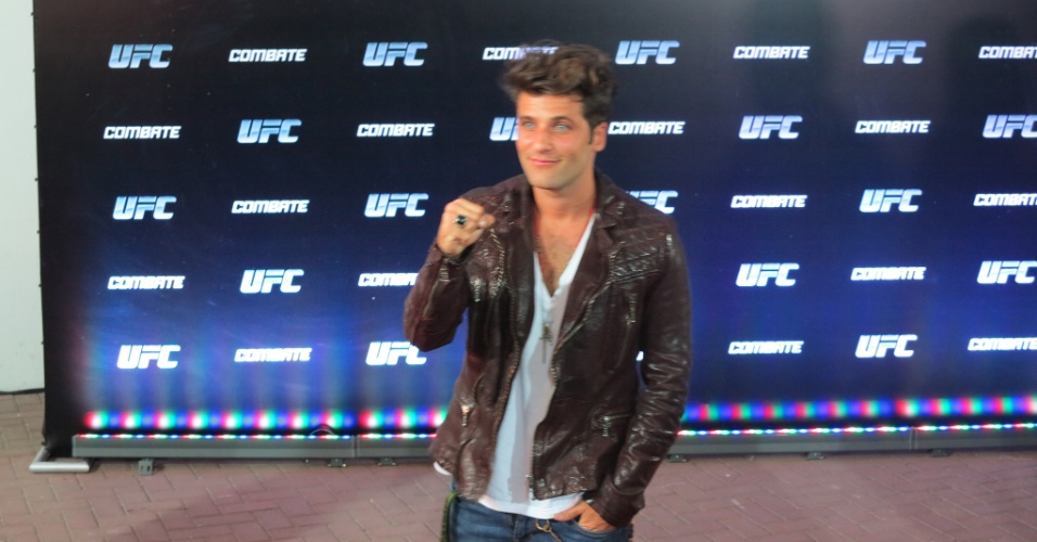 03.ago.2013 - Ator Bruno Gagliasso veio conferir o UFC Rio 4