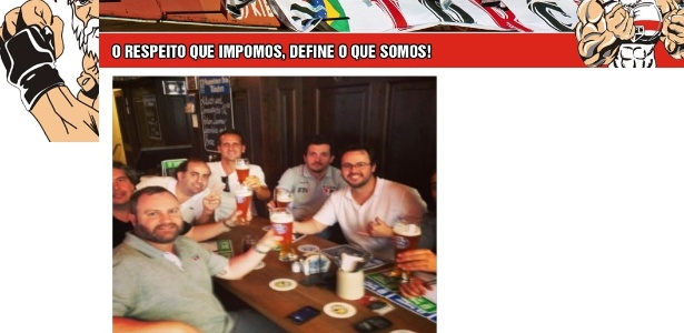 Organizada divulgou foto de dirigentes do SP; imagem foi tirada antes do jogo, diz assessoria - Reprodução/Site da Torcida Tricolor Independente