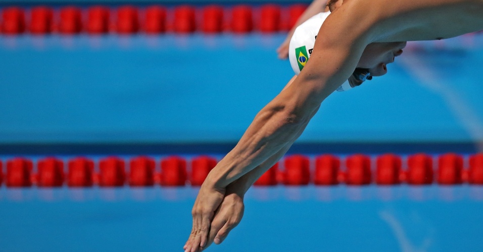 04.ago.2013 - Thiago Pereira conquistou a medalha de bronze nos 400 m medley