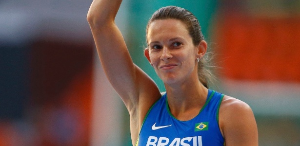 Brasileira Fabiana Murer está em quarto lugar no ranking do salto com vara na Liga de Diamante - REUTERS/Denis Balibouse