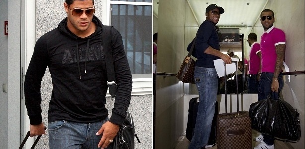 Hulk, Robinho e Daniel Alves: jeans ousados, malas Louis Vuitton, joias e óculos escuros