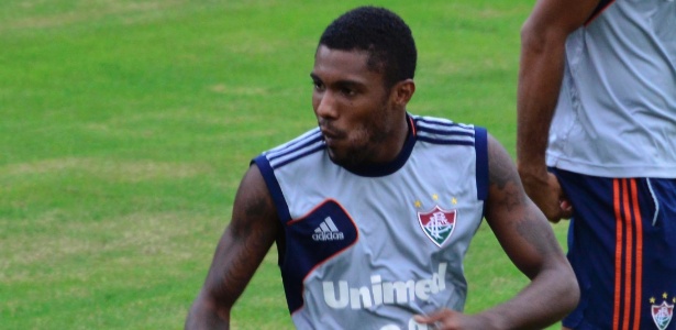Atacante Rhayner participou normalmente do treino do Fluminense nesta terça-feira, nas Laranjeiras - Photocamera
