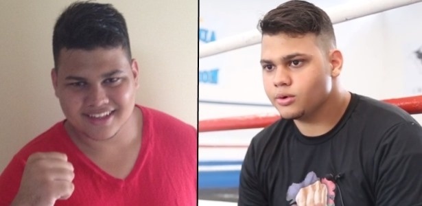 Igor Freitas pesava 116 quilos e começou a treinar para emagrecer, mas acabou gostando do boxe - Arquivo Pessoal