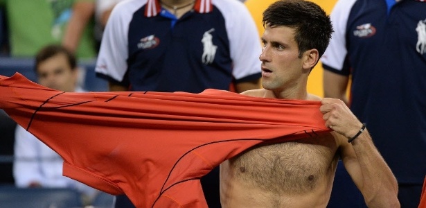 Novak Djokovic troca tem mostrado tranquilidade neste US Open - AFP PHOTO/Emmanuel Dunand