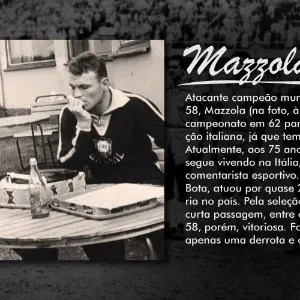 Atacante campeão mundial com o Brasil em 58, Mazzola (na foto, à direita) trocou o bicampeonato em 62 para defender a seleção italiana, já que tem dupla cidadania. Atualmente, aos 75 anos, o ex-jogador segue vivendo na Itália, em Turim, onde é comentarista esportivo. No futebol da Velha Bota, atuou por quase 20 anos e fez história no país. Pela seleção brasileira, teve curta passagem, entre os anos de 1957 e 58, porém, vitoriosa. Foram 11 partidas, apenas uma derrota e oito gols marcados - Acervo UH/Folhapress