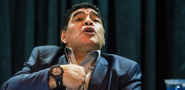 Diego Maradona não poupou críticas a Joseph Blatter, presidente da Fifa - Danilo Verpa/Folhapress