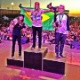 Leticia Bufoni exibe bandeira do Brasil no lugar mais alto do pódio dos X Games - Arquivo Pessoal