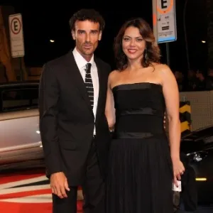 09.mar.2012 - O jogador de vôlei de praia Emanuel e sua mulher, a ex-jogadora Leila, comparecem a um evento no Rio de Janeiro - undefined