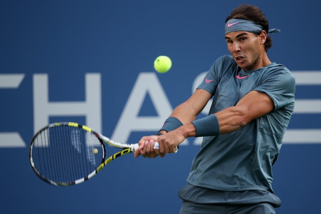 09.set.2013 - Número 2 do mundo, Rafael Nadal enfrenta Novak Djokovic, líder do ranking, na decisão do Aberto dos Estados Unidos de 2013
