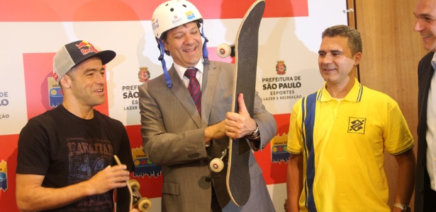 Haddad disse que o skate só perde para o futebol em número de praticantes na cidade de São Paulo - Paulo Anshowinhas/UOL