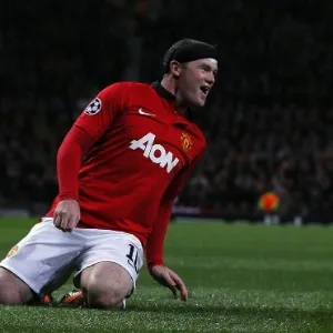 17.09.2013 - Rooney comemora gol do Manchester United contra o Bayer Leverkusen pela Liga dos Campeões - REUTERS/Phil Noble