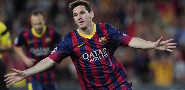 Assim como Ronaldo, Messi marcou três gols na primeira rodada da Liga dos Campeões - AFP PHOTO / JOSEP LAGO