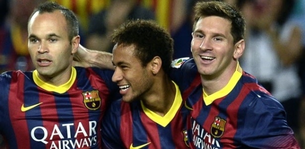 Iniesta, Neymar e Messi começaram a brilhar muito cedo no futebol - AFP PHOTO/ LLUIS GENE
