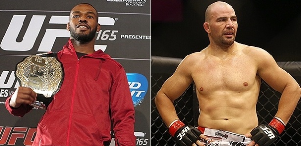 Jon Jones e Glover Teixeira - Montagem com fotos Jorge Corrêa e Marcos Desimoni/UOL