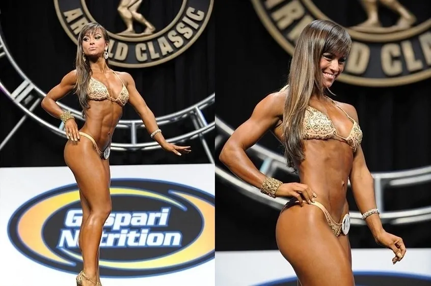 Alice Matos competindo no BIKINI Arnold Classic Europe - Reprodução