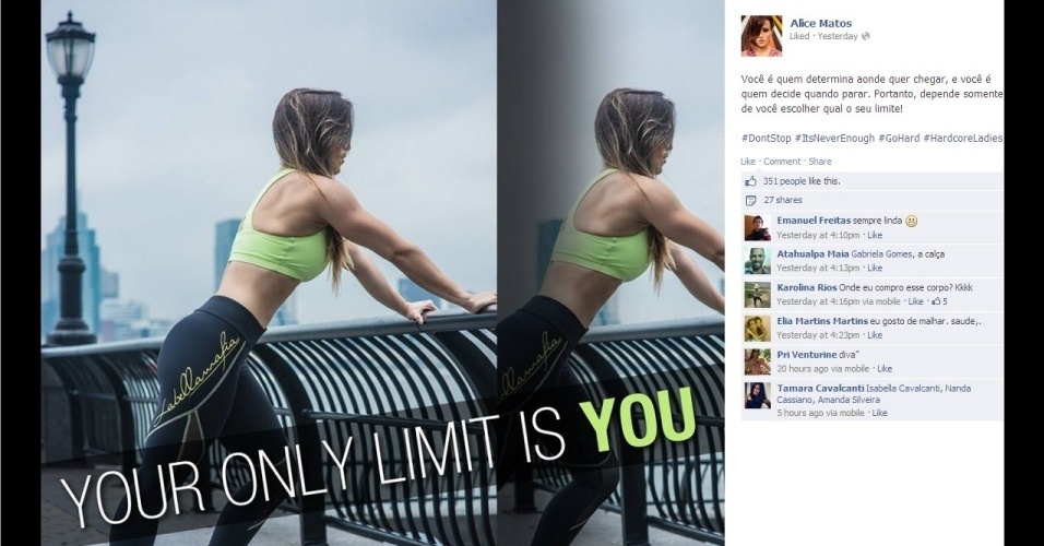 Alice Matos no Instagram - Reprodução/Instagram Alice Matos