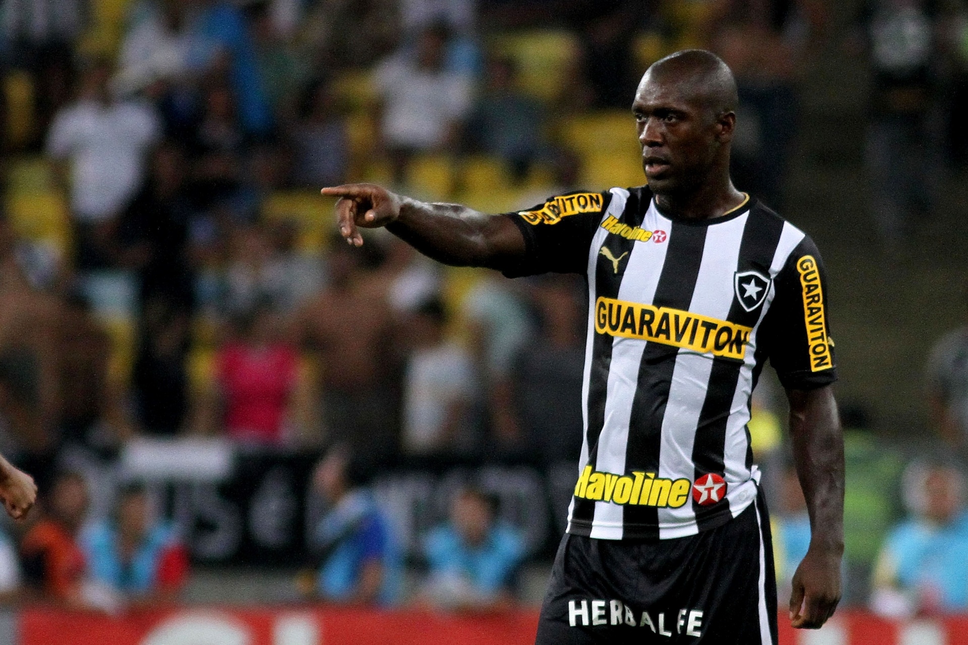 Seedorf orienta companheiros de Botafogo durante jogo contra o Flamengo (23/10/2013) - Vitor Silva/SSPress