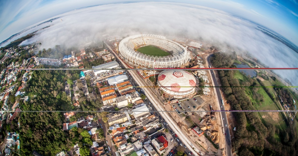 10.09.2013 - Fotos do Ministério do Esporte mostram evolução da reforma do Beira-Rio, em Porto Alegre