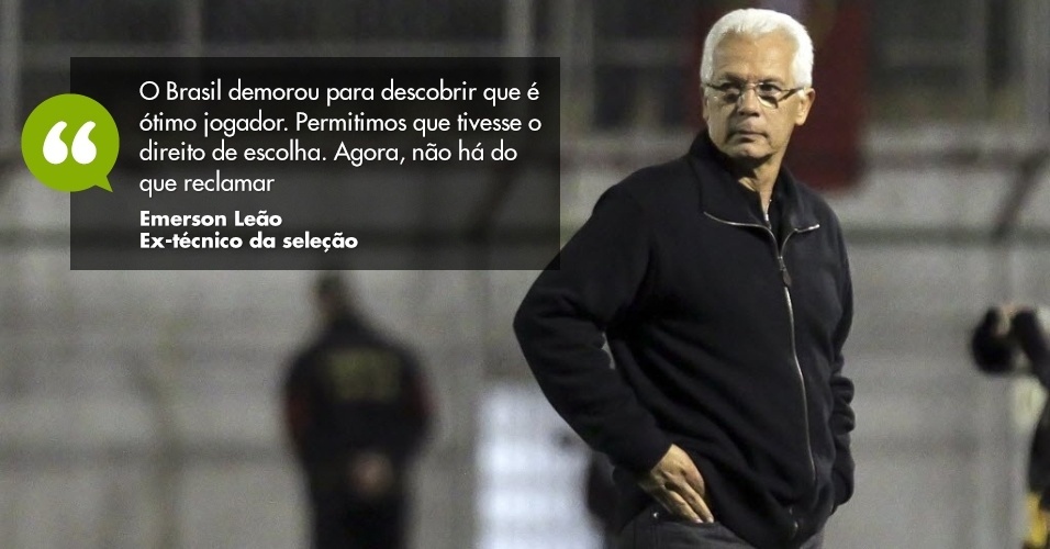 Emerson Leão, ex-técnico da seleção, sobre Diego Costa - Moisés Nascimento/AGIF