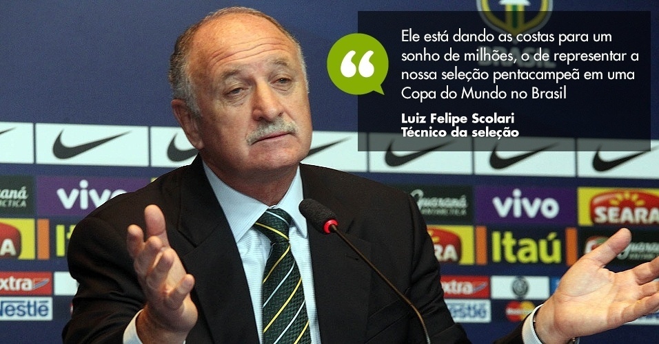 Luiz Felipe Scolari, técnico da seleção, sobre Diego Costa - Maurício Val/VIPCOMM