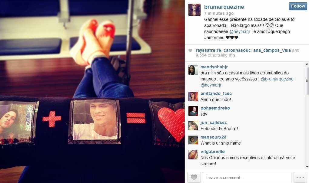 Bruna Marquezine se declara a Neymar após receber presente - Instagram/Bruna Marquezine