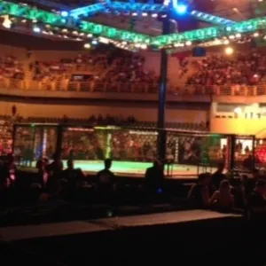09.nov.2013 - Público começa a tomar seus lugares na Arena para o UFC Goiânia, que terá como luta principal Vitor Belfort x Dan Henderson - José Ricardo Leite/UOL