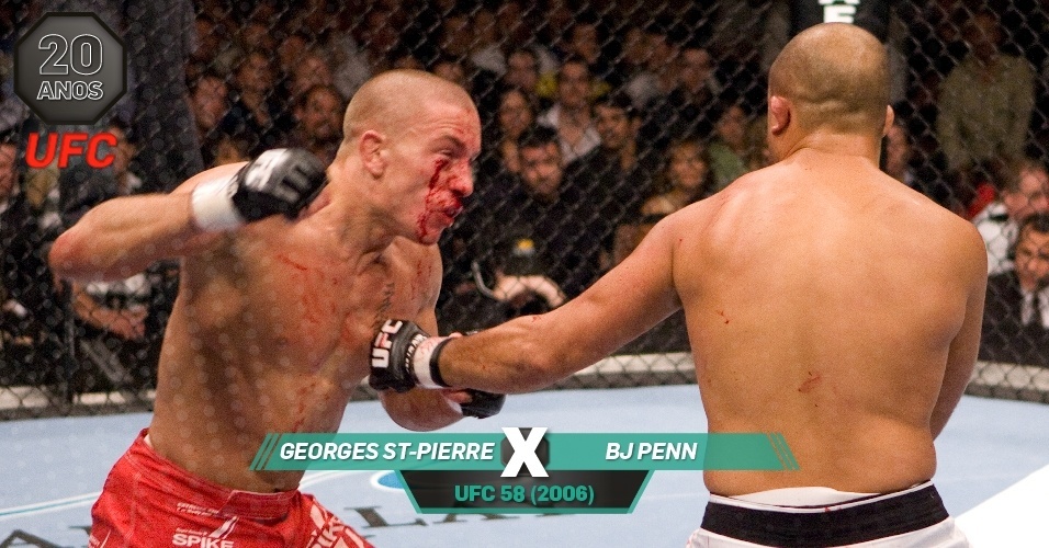 UFC 20 Anos: Melhores lutas - Georges St-Pierre x BJ Penn 1 - UFC 58 (2006)