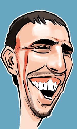 14.nov.2013 - Destaque da França, Ribéry também chama atenção pelo visual "pitoresco"