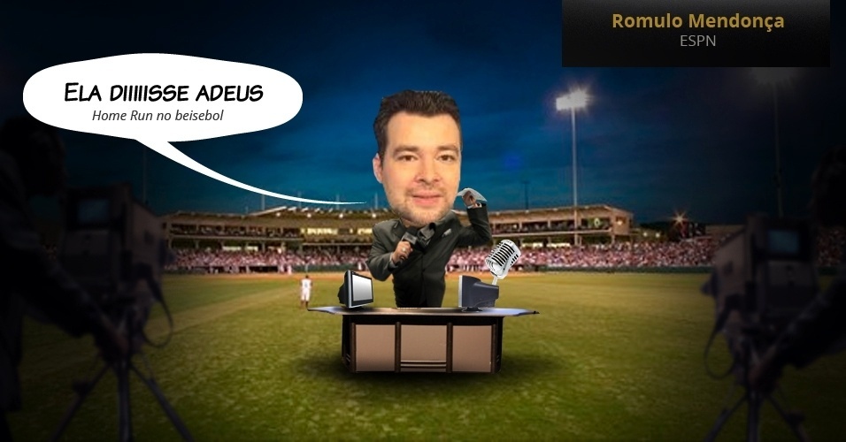 Rômulo Mendonça (ESPN): Ela diiiiisse adeus (Home Run no beisebol) - Arte UOL