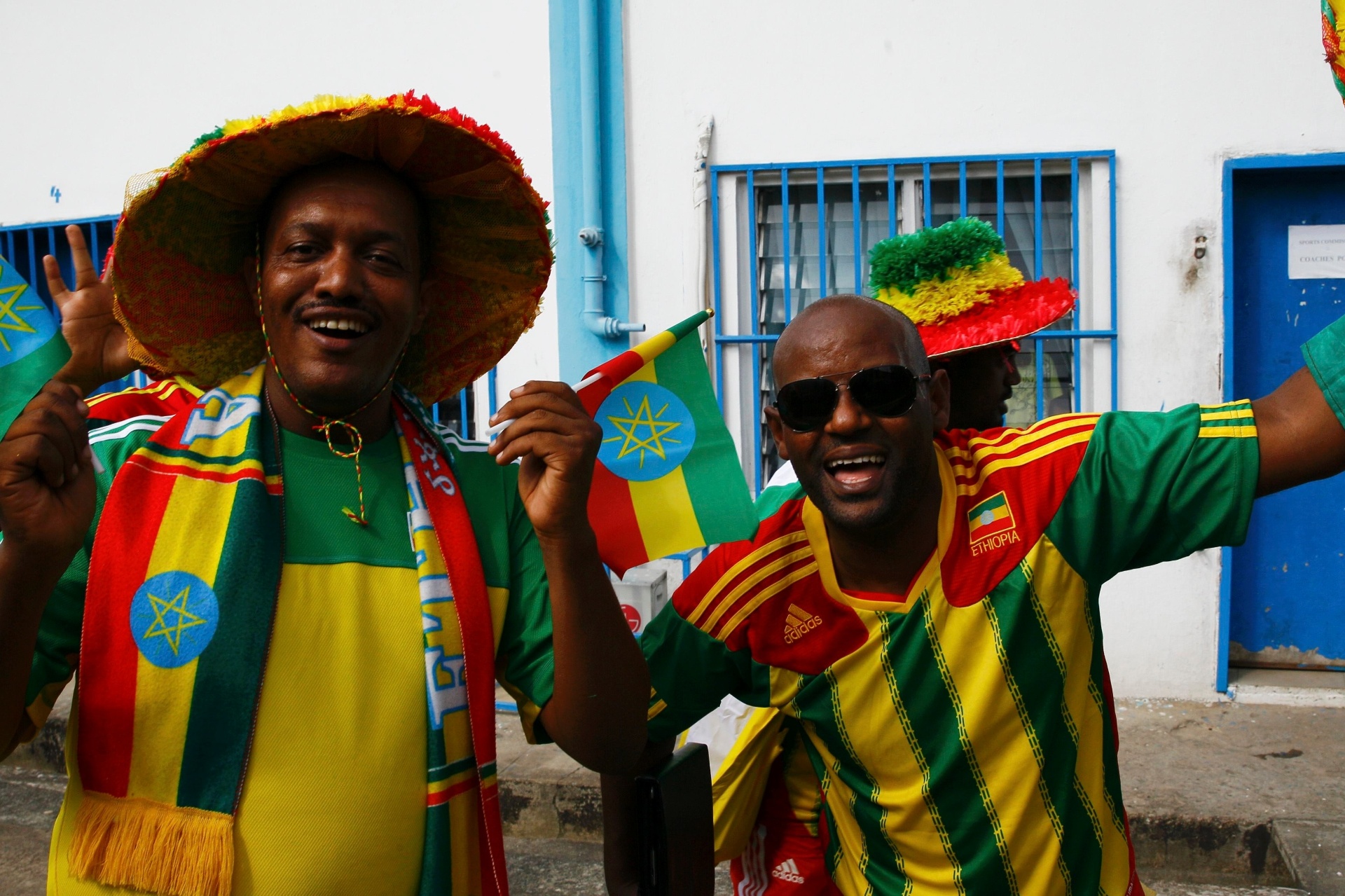 16.nov.2013 - Torcedores da Etiópia antes da partida contra a Nigéria - REUTERS/Afolabi Sotunde