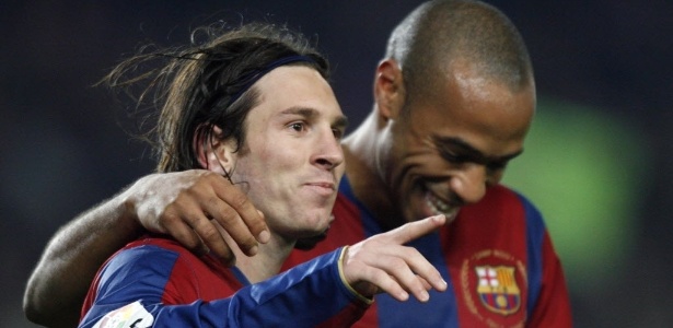 Henry jogou com Messi por três temporadas e marcou 35 gols com a camisa do Barça - REUTERS/Albert Gea