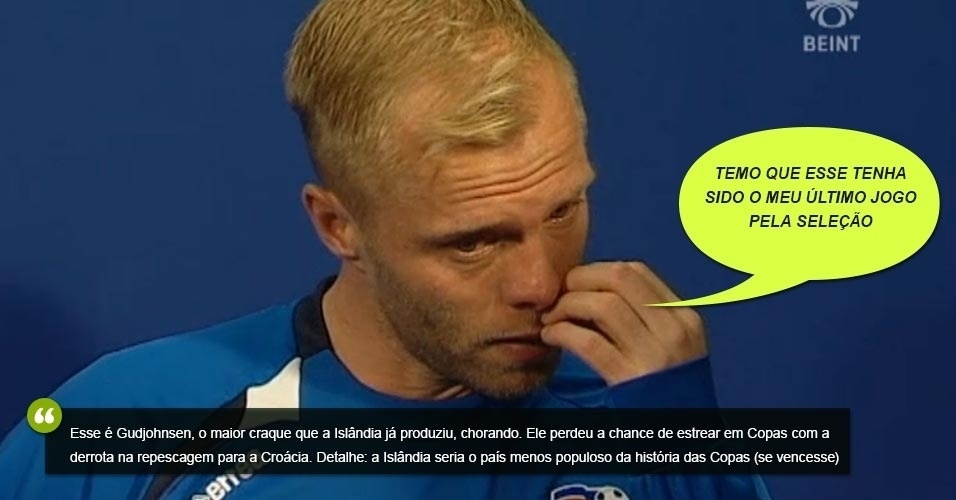 19.nov.2013 - A Islândia não conseguiu vaga na Copa do Mundo, e isso deve abreviar a história de Gudjohnsen na seleção