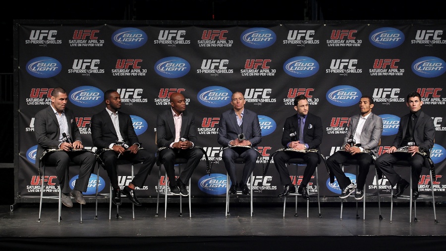 Em 2011, evento reuniu campeões do UFC - entre eles, Anderson Silva e GSP - Al Bello/Zuffa LLC/Zuffa LLC via Getty Images