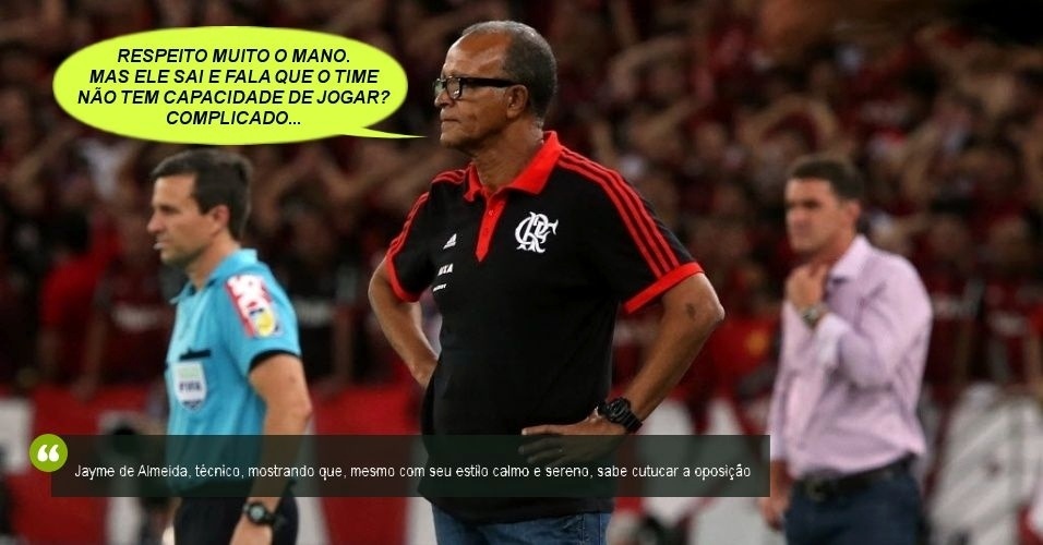 28.nov.2013 - Jayme de Almeida cutuca antecessor Mano Menezes após título do Flamengo: "ele sai e fala que o time não tem capacidade de jogar? Complicado" - Julio Cesar Guimaraes/UOL