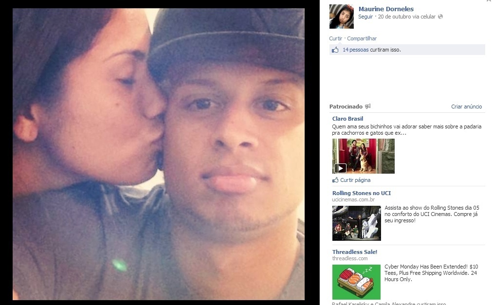 Maurine, de 27 anos, ficou famosa pelas partidas na seleção feminina de futebol; Lucas, de 20 anos, passou a profissional recentemente, no Audax - Reprodução/Facebook