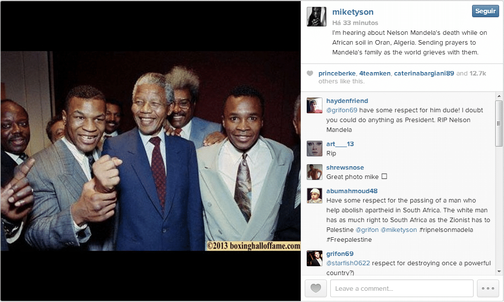 Mike Tyson - ex-campeão mundial no boxe - Reprodução/Instagram