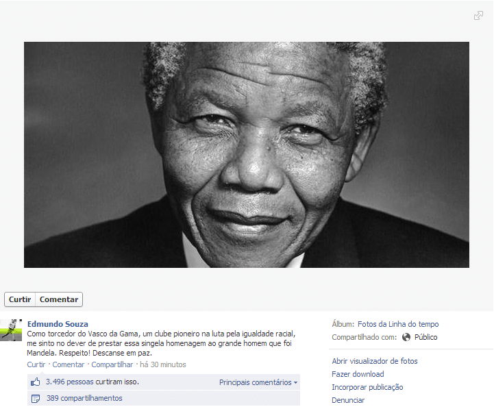 Edmundo - ex-jogador de times como Palmeiras e Vasco - Reprodução/Facebook