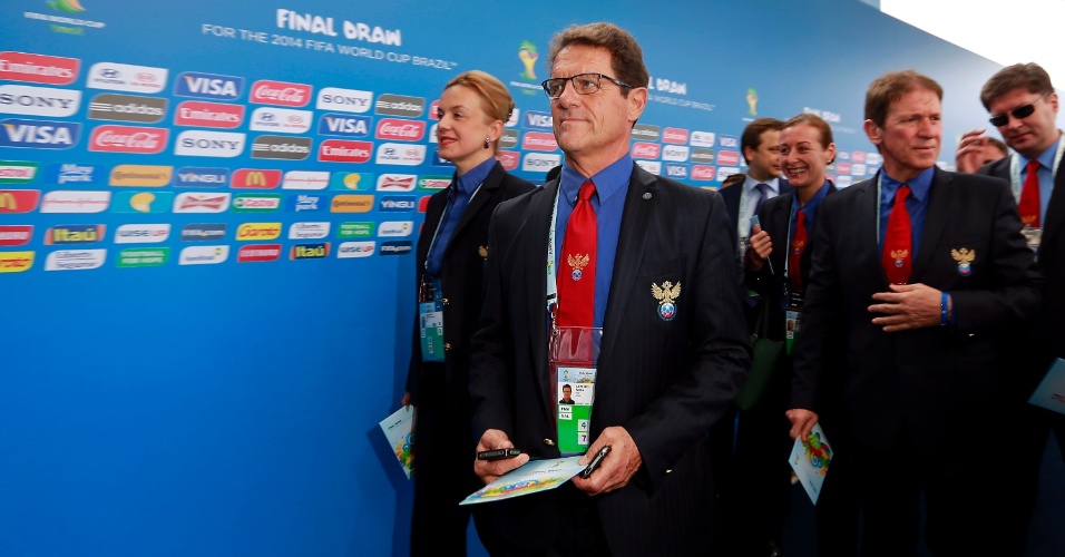 06.dez.2013 - Fabio Capello, técnico da Rússia, chega para assistir ao sorteio dos grupos