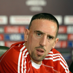 15.12.2013 - Franck Ribéry durante coletiva do Bayern no Marrocos - Gerard Julien/AFP